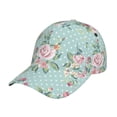thumbnail image 1 of Pofeuu Vintage Floral Print Adult Adjustable Embroidered Graphic Baseball Hat for Men and Women, 1 of 6