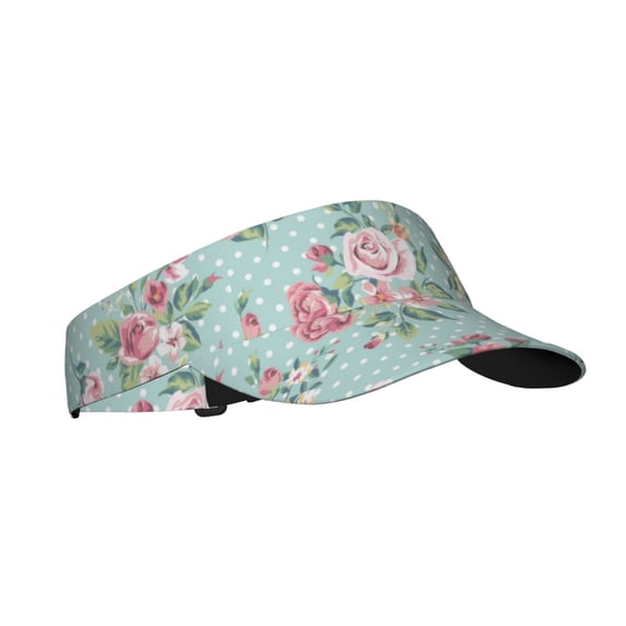 Pofeuu Vintage Floral Print Sunscreen Visor Cap Adjustable Sport Empty Top Baseball Sun Cap for Men Women Sports Outdoor Headwear