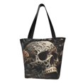 thumbnail image 1 of Pofeuu Vintage Pattern Flower Skull Print Women Fashion Shoulder Handbags Top Handle Satchel Bags Tote Shoulder Shopping Bag Stylish Canvas Tote Bag, 1 of 6