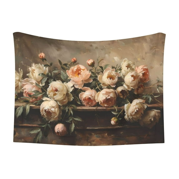 Pofeuu Vintage Peonies Rustic Charm Print Puppy Blanket,Dog Blankets,Pet Blanket Cozy Cat Blankets for Indoor Cats, Fuzzy Pet Blanket for Kitten Doggy Dog Blankets-Small