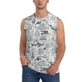 thumbnail image 1 of Pofeuu Vintage Sailboats Print Men's Muscle T-Shirt, Sleeveless, Muscle Tank, Classic Muscle Tee Top For Men Casual Sleeveless Muscle T-Shirt Trendy Clothes-Large, 1 of 7