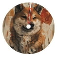 thumbnail image 1 of Pofeuu Vintage Shiba Inu Art Print Christmas Tree Skirt, Merry Christmas Skirt Xmas Tree Ornaments for Xmas Holiday Party Decorations-30", 1 of 7