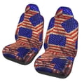 thumbnail image 1 of Pofeuu Vintage USA Flag Print Automotive Car Seat Covers Flat Cloth Full Set Seat Covers,Car Seat Covers front seats for Cars Trucks and SUVs-2 PCS, 1 of 7