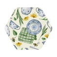 thumbnail image 1 of Pofeuu Vintage Utensils Print Leather Coasters Set of 6, Round Cups Mugs Mat Pad for Home Kitchen Heat Resistant Drink Coasters,Hexagon, 1 of 7