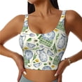 thumbnail image 1 of Pofeuu Vintage Utensils Print Sports Bra for Women Sexy Vest Yoga Running Gym Fitness Crop Bras Tops-Large, 1 of 8