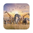 thumbnail image 1 of Pofeuu Vintage Wildlife Protection Print Leather Coasters Set of 6, Round Cups Mugs Mat Pad for Home Kitchen Heat Resistant Drink Coasters,Square, 1 of 7