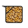 thumbnail image 1 of Pofeuu Vintage Wood Grain Sunflower B Print Silicone Trivet Mats,Silicone Hot Pads for Kitchen, Silicone Trivets for Hot Pots and Pans, Silicone Hot Pad, 1 of 8