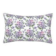 thumbnail image 1 of Pofeuu Violets Flowers Print Polyester Microfiber Plush Pillowcases, Super Soft and Cozy Pillow Case Covers with Envelop Closure（Pillow core not included）-20"x30", 1 of 6