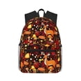 thumbnail image 1 of Pofeuu Warm Forest Plants and Deer Print Laptop Backpack Travel Canvas Backpack for School Lightweight and Comfortable Backpack College Backpack Schoolbag, 1 of 6