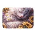 thumbnail image 1 of Pofeuu Warm Sunflower Sleeping Cat Print Hem Mat 40x60 - Multipurpose Doormat for Indoor & Outdoor Use - Welcome Your Guests with our Entrance Mat, 1 of 6