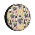 thumbnail image 1 of Pofeuu Watercolor Bottles And Glasses Print Spare Tire Wheel Cover for Car Truck SUV Camper Universal Fit Spare Tire Cover RV Spare Tire Covers-14 inch, 1 of 6
