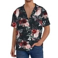 thumbnail image 1 of Pofeuu Watercolor Floral Print Mens Casual Short Sleeve Shirts Beach Summer Spread Collar Pocket Tops Men's Casual Short-sleeved Shirt-3X-Large, 1 of 5