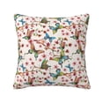 thumbnail image 1 of Pofeuu Watercolor Floral With Butterflies Print Double-sided plush pillowcase Square Throw Pillow Covers Pillows Cover for Living Room Bedroom Sofa Couch Cushion Cover（No pillow core）-24"x24", 1 of 7