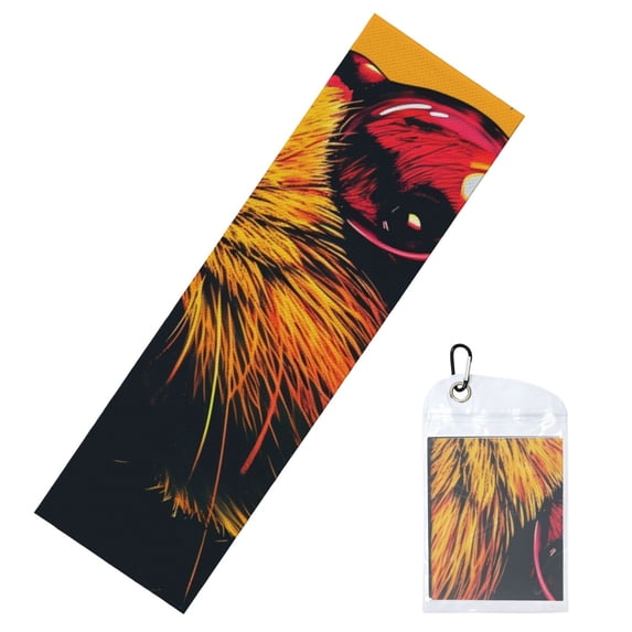Pofeuu Watercolor Glasses Guinea Pig Print Cooling Towel Cold Towel Ice Towel Microfiber Cool Towel Headband for Sports, Yoga, Golf, Gym, Running, Fitness,Camping