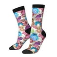 thumbnail image 1 of Pofeuu Watercolor Owl Print Crew Socks, Adult Running Hiking Socks for Youth and Adult, 1 of 6