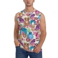 thumbnail image 1 of Pofeuu Watercolor Owl Print Men's Muscle T-Shirt, Sleeveless, Muscle Tank, Classic Muscle Tee Top For Men Casual Sleeveless Muscle T-Shirt Trendy Clothes-3X-Large, 1 of 7