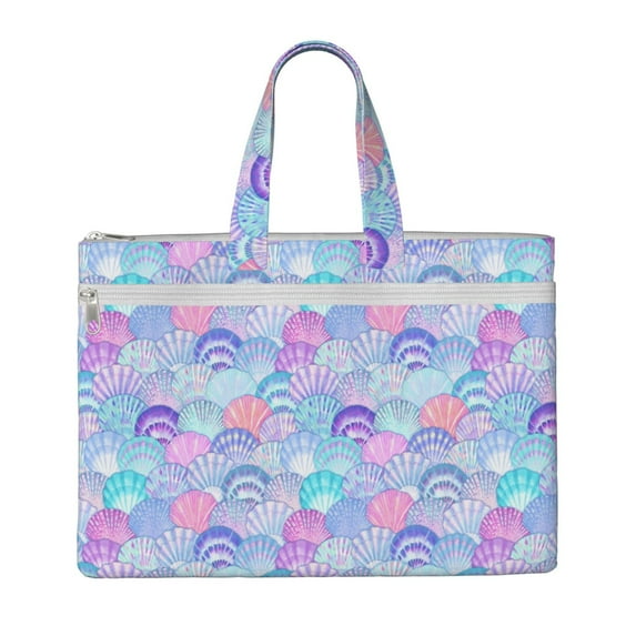 Pofeuu Watercolor Sea Shells 1 Print Laptop Bag Carrying - Computer Bag Laptop Case Shoulder Slim Work Travel