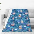 thumbnail image 1 of Pofeuu Watercolor Ships Print Ultra-Soft Micro Fleece Blanket,for Bed Or Sofa,All Season Throw Blankets Flannel Blanket-80"x60", 1 of 7