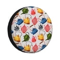 thumbnail image 1 of Pofeuu Watercolor Teapots Print Spare Tire Wheel Cover for Car Truck SUV Camper Universal Fit Spare Tire Cover RV Spare Tire Covers-17 inch, 1 of 6