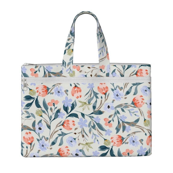 Pofeuu Watercolor Wildflowers 1 Print Laptop Bag Carrying - Computer Bag Laptop Case Shoulder Slim Work Travel