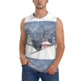 thumbnail image 1 of Pofeuu Watercolor Winter Landscape For Christmas Print Men's Muscle T-Shirt, Sleeveless, Muscle Tank, Classic Muscle Tee Top For Men Casual Sleeveless Muscle T-Shirt Trendy Clothes-XX-Large, 1 of 7