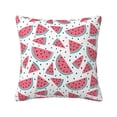 thumbnail image 1 of Pofeuu Watermelon Print Double-sided plush pillowcase Square Throw Pillow Covers Pillows Cover for Living Room Bedroom Sofa Couch Cushion Cover（No pillow core）-24"x24", 1 of 7