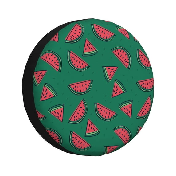 Pofeuu Watermelon Print Spare Tire Wheel Cover for Car Truck SUV Camper Universal Fit Spare Tire Cover RV Spare Tire Covers-14 inch
