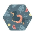 thumbnail image 1 of Pofeuu Watermelons Dachshunds Print Leather Coasters Set of 6, Round Cups Mugs Mat Pad for Home Kitchen Heat Resistant Drink Coasters,Hexagon, 1 of 7