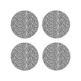 thumbnail image 1 of Pofeuu Weave Geometric Print Coasters for Drinks, 4Pack PU Leather Coasters, Bar Drink Coasters for Tabletop Protection, Furniture from Damage-Round Shape, 1 of 6