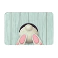 thumbnail image 1 of Pofeuu White Bunny Bottom And Easter Eggs Print Flannel Doormats Rug16"x24"Rug Washable Doormats Indoor Outdoor Rugs for Layered Front Door Mats, Porch, Kitchen, Entryway, 1 of 7