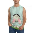thumbnail image 1 of Pofeuu White Bunny Bottom And Easter Eggs Print Men's Muscle T-Shirt, Sleeveless, Muscle Tank, Classic Muscle Tee Top For Men Casual Sleeveless Muscle T-Shirt Trendy Clothes-XX-Large, 1 of 7