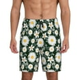 thumbnail image 1 of Pofeuu White Daisies and Bee Print Men's Soft Woven Elastic Waistband Sleep Pajama Short-3X-Large, 1 of 6