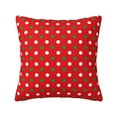 thumbnail image 1 of Pofeuu White and Green Polka Dot Print Double-sided plush pillowcase Square Throw Pillow Covers Pillows Cover for Living Room Bedroom Sofa Couch Cushion Cover（No pillow core）-12"x12", 1 of 7