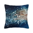 thumbnail image 1 of Pofeuu White Jellyfish Dansing in the Ocean Print Double-sided plush pillowcase Square Throw Pillow Covers Pillows Cover for Living Room Bedroom Sofa Couch Cushion Cover（No pillow core）-20"x20", 1 of 7
