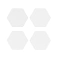 thumbnail image 1 of Pofeuu White Print Coasters for Drinks, 4Pack PU Leather Coasters, Bar Drink Coasters for Tabletop Protection, Furniture from Damage-Hexagon, 1 of 6
