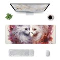 thumbnail image 1 of Pofeuu White Red Cat Couple Print Desk Mat for Keyboard and Mouse，Computer Desk Matt for Desktop，Large Mouse Pad for Desk，Desk Pads on Top of Desks 12x31.5in, 1 of 8