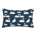 thumbnail image 1 of Pofeuu White Swam Print Polyester Microfiber Plush Pillowcases, Super Soft and Cozy Pillow Case Covers with Envelop Closure（Pillow core not included）-16"x24", 1 of 6