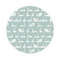 thumbnail image 1 of Pofeuu White Swan Print Leather Coasters Set of 6, Round Cups Mugs Mat Pad for Home Kitchen Heat Resistant Drink Coasters,Round Shape, 1 of 7