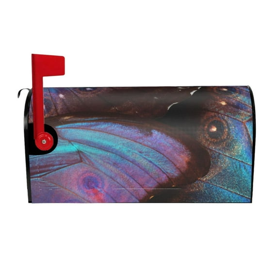 Pofeuu Wings Of A Butterfly Print Mailbox Covers Letterbox Cover Mailbox Wrap for Home Garden Yard Outdoor Decor -21x18 in