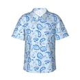 thumbnail image 1 of Pofeuu Winter Paisley Pattern Print Hawaiian Shirt for Men Sleeves Casual Button Down Summer Beach Dress Shirts T-Shirts,3X-Large, 1 of 7