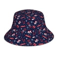 thumbnail image 1 of Pofeuu Winter Skiing Snowflakes Print Bucket Hat for Women Men Reflective Bucket Hats Beach Summer Sun Hat Travel Fisherman Cap, 1 of 6