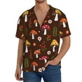 thumbnail image 1 of Pofeuu Woodland Mushroom Print Mens Casual Short Sleeve Shirts Beach Summer Spread Collar Pocket Tops Men's Casual Short-sleeved Shirt-Small, 1 of 5