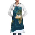 thumbnail image 1 of Pofeuu World Map Print Aprons with Pockets, Cute Aprons for Kitchen, Cooking, Server, Barber, Chef Apron, 1 of 7