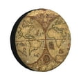 thumbnail image 1 of Pofeuu World Map1 Print Spare Tire Wheel Cover for Car Truck SUV Camper Universal Fit Spare Tire Cover RV Spare Tire Covers-17 inch, 1 of 6
