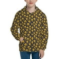 thumbnail image 1 of Pofeuu Yellow Floral1 Print Teenage Zipper Hoodie Sweatshirts Hooded Casual Jackets With Pocket For Boys Girls-Small, 1 of 6