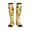 thumbnail image 1 of Pofeuu Yellow Polka Dot Sunflower Print Compression Socks for Women & Men Circulation - Best Support for Nurses,Running,Athletic,Sports, 1 of 7