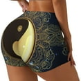 thumbnail image 1 of Pofeuu Yin And Yang Mandala Print Workout Shorts for Women Scrunch Butt Lifting High Waisted Yoga Gym Seamless Booty Biker Shorts-Medium, 1 of 8