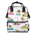 thumbnail image 1 of Pofeuu Yoga Dogs Poses Print Diaper Bag Backpack, Multifunction Travel Pack Maternity Baby Changing Bags, Large Capacity, Waterproof, 1 of 6