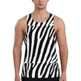 thumbnail image 1 of Pofeuu Zebra Print Men's Workout Tank Tops Sleeveless Muscle Gym Shirt Quick Dry-4X-Large, 1 of 7