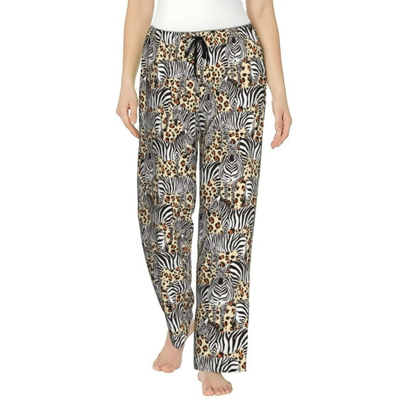 Pofeuu Zebra Print Women's Fashion Pajama Pants with Pockets Comfy Drawstring Sleep Lounge Bottoms-Medium